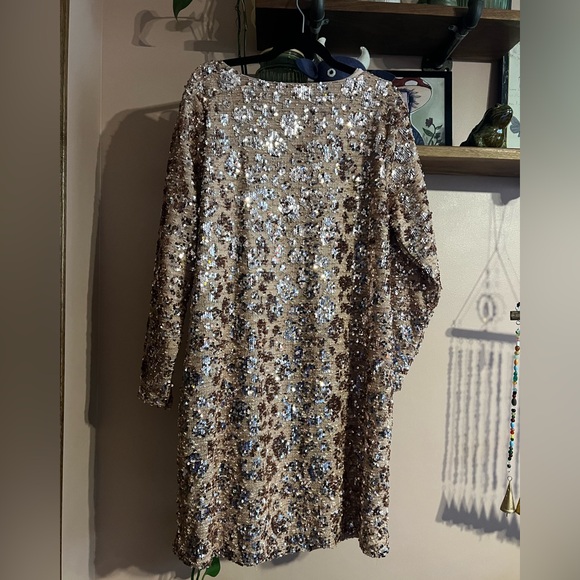 Eloquii NWT Sequin Blush Long Sleeve Dress - Picture 11 of 11